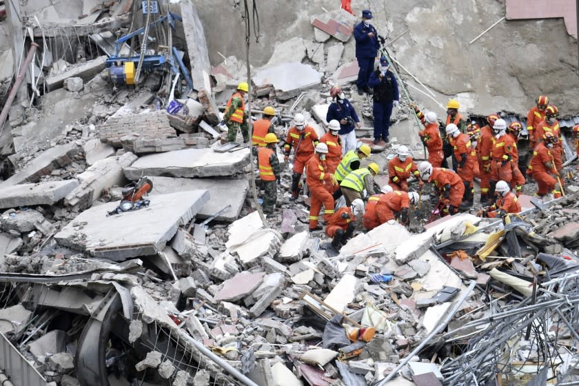 Virus Outbreak China Hotel Collapse