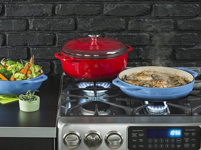 Lodge 3.6 Quart Enameled Cast Iron Casserole & Reviews