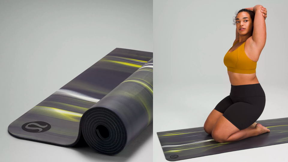 The texture of this yoga mat offers great grip.