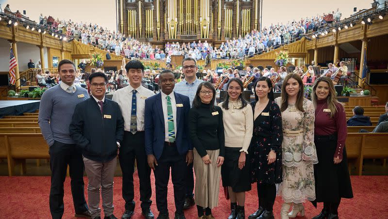 For the first time in its 175-year history, participants living outside the United States will join the Tabernacle Choir during the 193rd Annual General Conference of The Church of Jesus Christ of Latter-day Saints. The six singers participating in the April 2023 annual general conference —  pictured here — are from Brazil, Ghana, Taiwan, Philippines, Mexico and Malaysia.