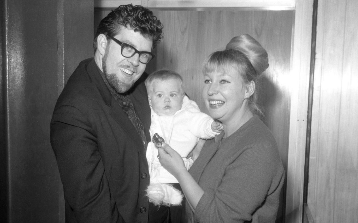 Hughes and Harris with their daughter Bindi in 1964