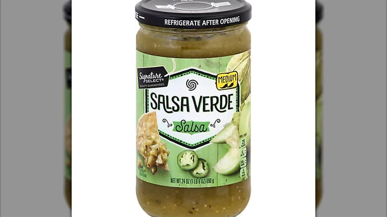 salsa verde in jar