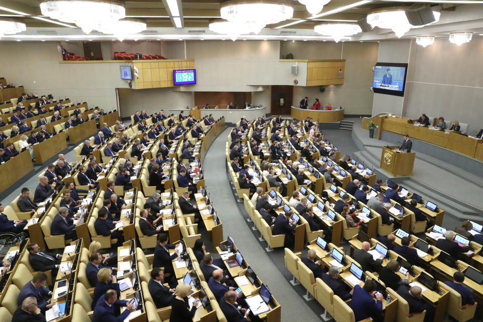 Russia's State Duma meets on Nov. 15. (Photo: Vyacheslav Prokofyev via Getty Images)