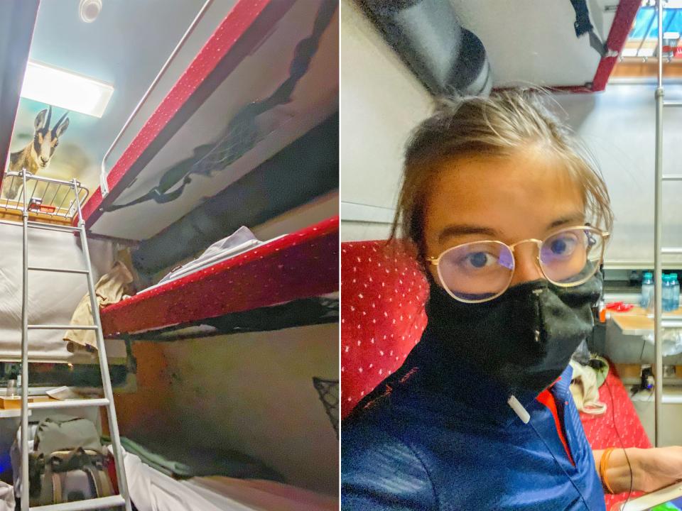 The author felt she had no privacy without curtains at each bunk
