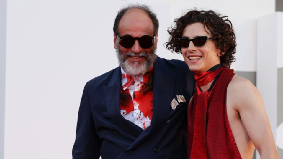 "Bones and All" star Timothée Chalamet and director Luca Guadagnino