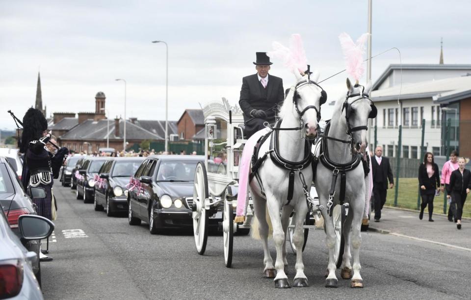 The funeral procession for Alesha (PA)