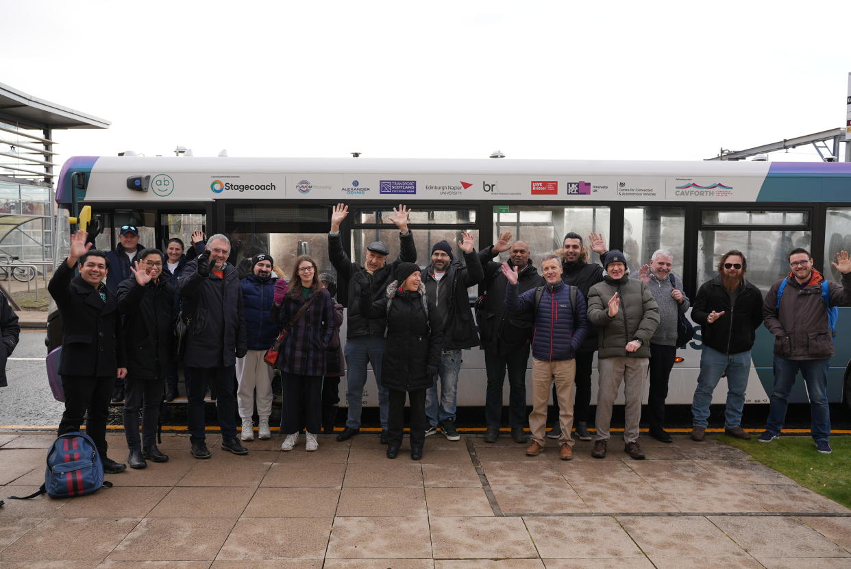 The 22 volunteers who travelled on the bus