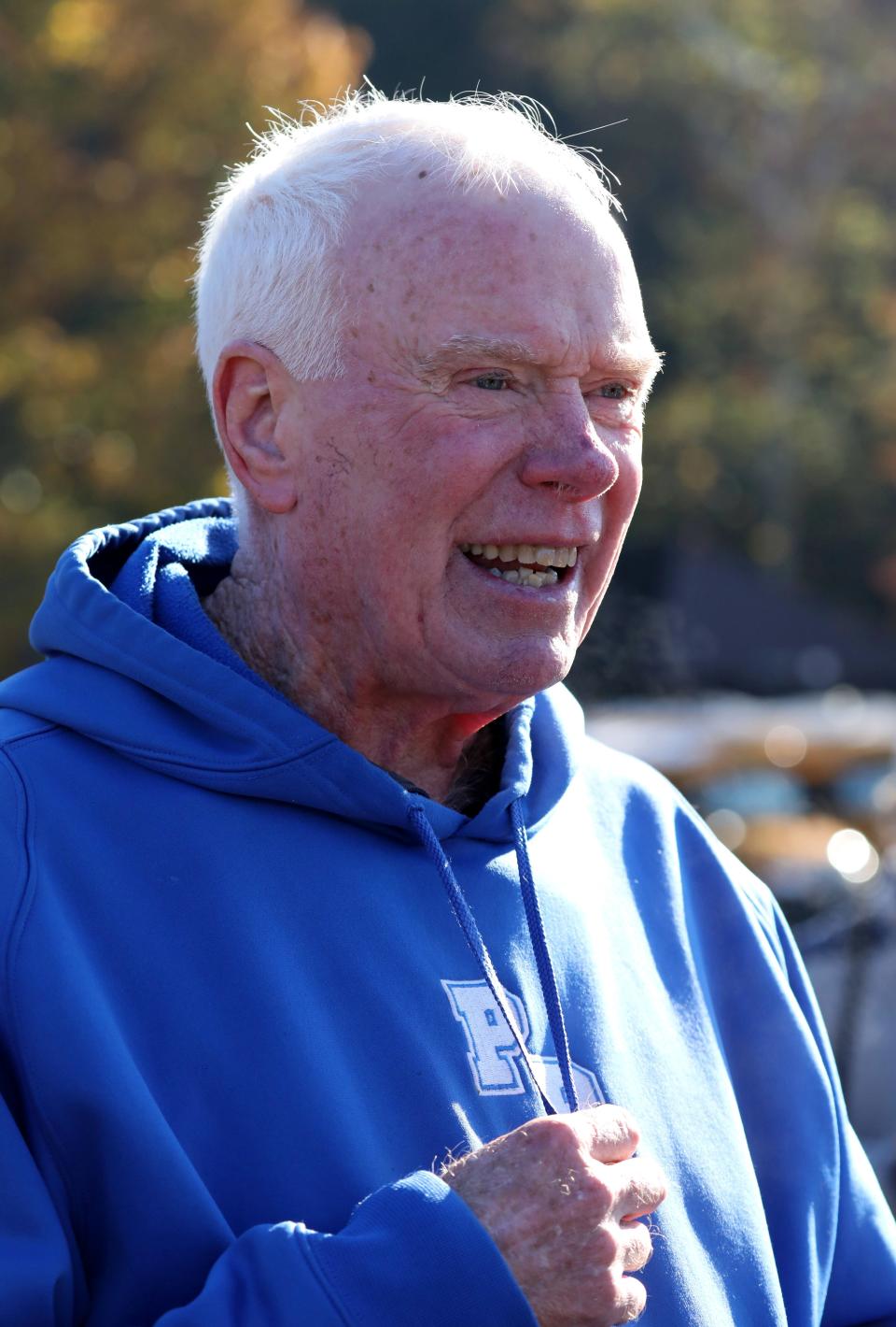 Pearl River cross country head coach Dan Doherty is pictured at the girls Section One Class B cross country championships at Bowdoin Park in Wappingers Falls on Saturday.