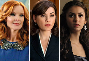 Desperate Housewives, The Good Wife, Vampire Diaries  | Photo Credits: Danny Feld/ABC; David Giesbrecht/CBS; Quantrell Colbert/The CW