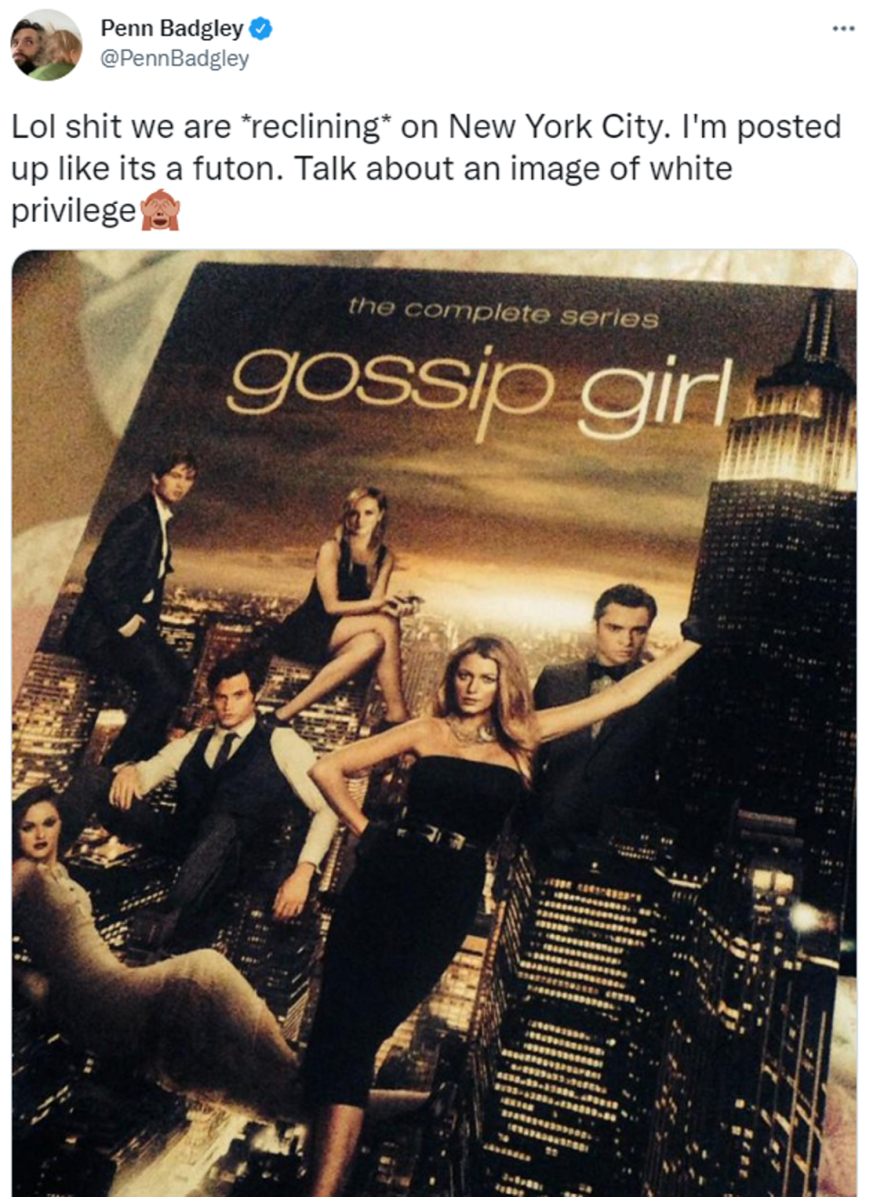 ‘Gossip Girl’ DVD (Penn Badgley Twitter)