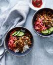 Pile these crispy, citrusy crumbles on top of rice with a side of <a href="https://www.epicurious.com/recipes/food/views/ba-syn-do-chua-pickle?mbid=synd_yahoo_rss" rel="nofollow noopener" target="_blank" data-ylk="slk:radish and carrot pickle;elm:context_link;itc:0" class="link ">radish and carrot pickle</a> for a flavorful, easy weeknight dinner. <a href="https://www.epicurious.com/recipes/food/views/lemongrass-tempeh-crumbles?mbid=synd_yahoo_rss" rel="nofollow noopener" target="_blank" data-ylk="slk:See recipe.;elm:context_link;itc:0" class="link ">See recipe.</a>