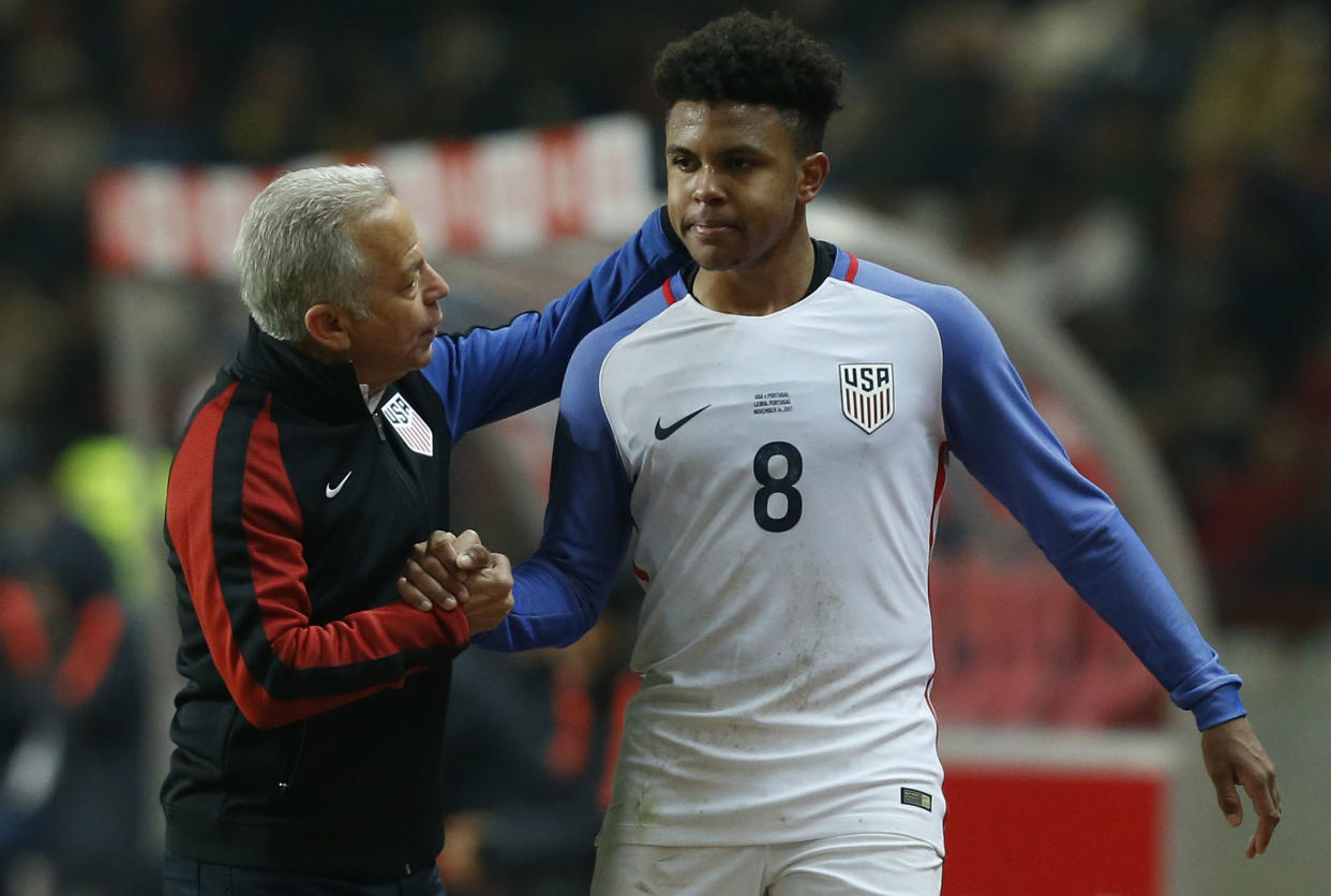 Weston McKennie is just one of several players that will form the outline of a new U.S. national team in the coming years. (AP)