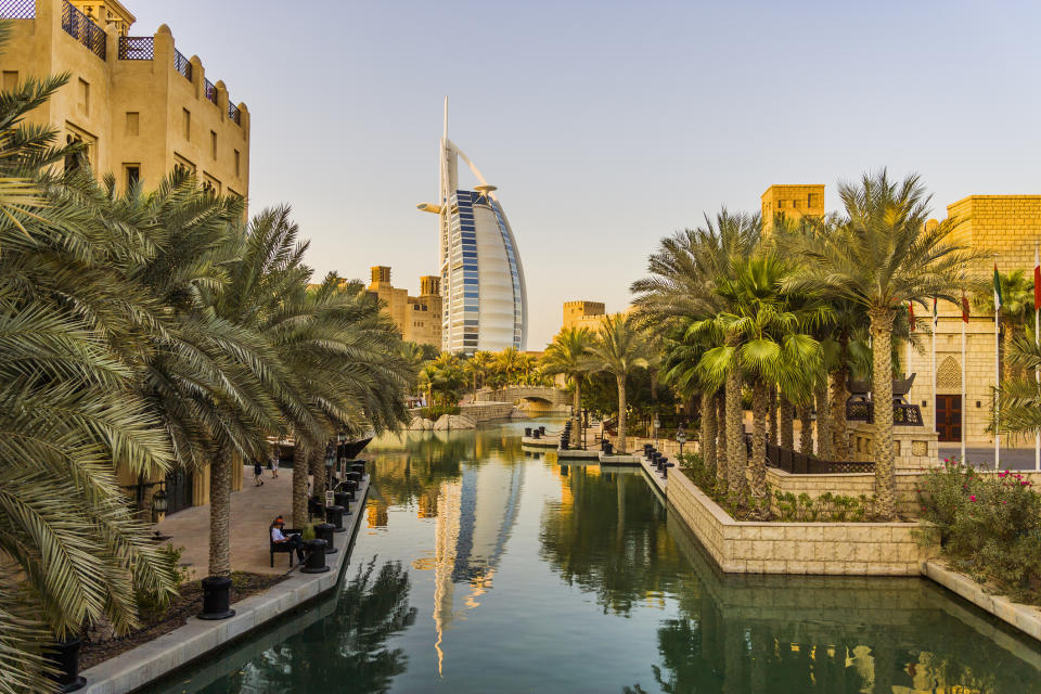 Exterior of Souk Madinat Jumeirah and Burj al Arab