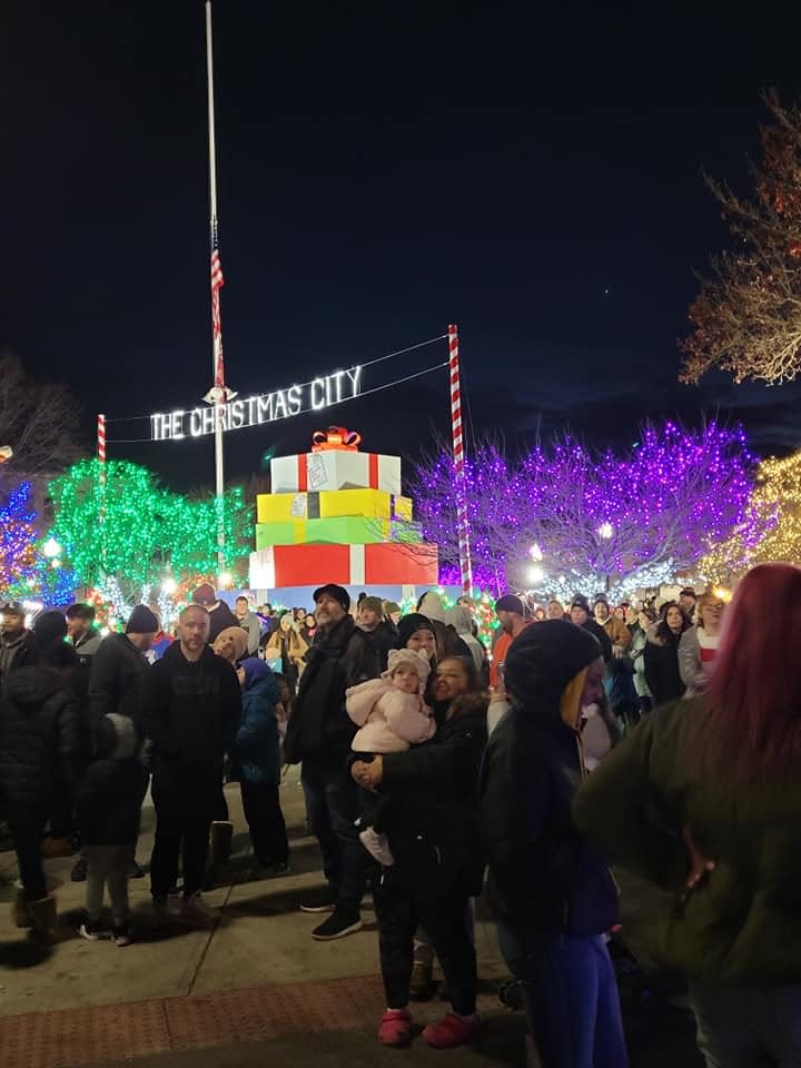 The Christmas City lights up the Taunton Green for Lights On 2021, "Unwrap the Magic."