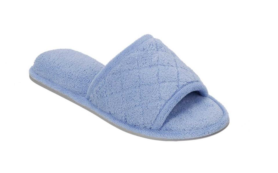 Dearfoams Women's Microfiber Quilted Terry Slippers