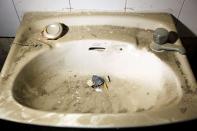 <p>A bathroom sink is seen in the War Headquarters tunnels, parts of which date back to World War II, beneath Valletta, Malta, Jan. 26, 2009. (Photo: Darrin Zammit Lupi/Reuters) </p>