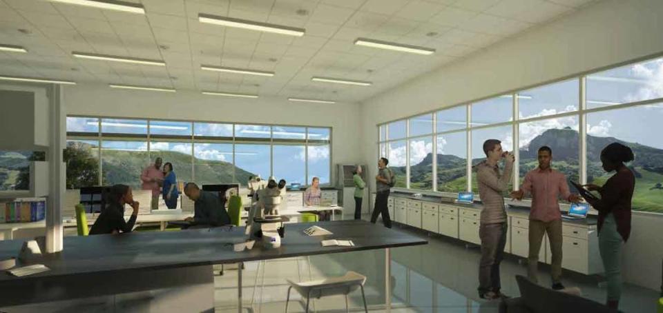 A rendering shows plans for Cal Poly’s Technology Park expansion.