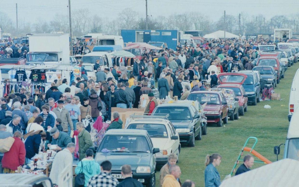 A traditional car boot sale – a 