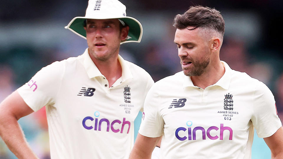 Stuart Broad and James Anderson, pictured here in action against Australia in the Ashes.