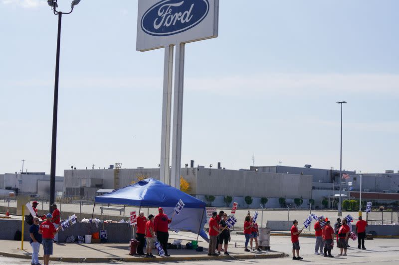 FILE PHOTO: Picket of Striking United Auto Workers (UAW) outside the Ford Michigan Assembly in Wayne