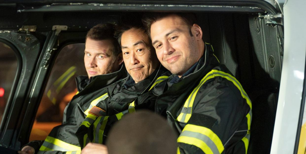 oliver stark, kenneth choi, ryan guzman, 911 season 7