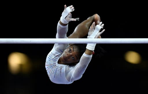 Biles eased to her fifth all-around world title
