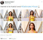 <p>Aunque el look más comentado en Twitter de la red carpet fue el vestido amarillo de Eiza González. (Foto: Twitter / <a rel="nofollow noopener" href="http://twitter.com/mon_valle?lang=es" target="_blank" data-ylk="slk:@Mon_Valle;elm:context_link;itc:0;sec:content-canvas" class="link ">@Mon_Valle</a>). </p>