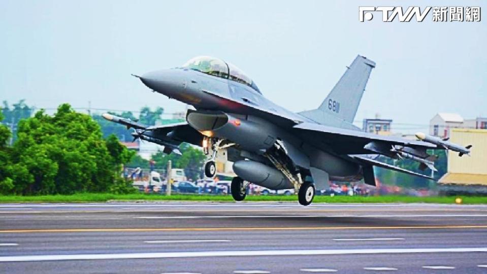 空軍F-16V block 20戰機，升級為F-16V戰機。（圖／國防部）