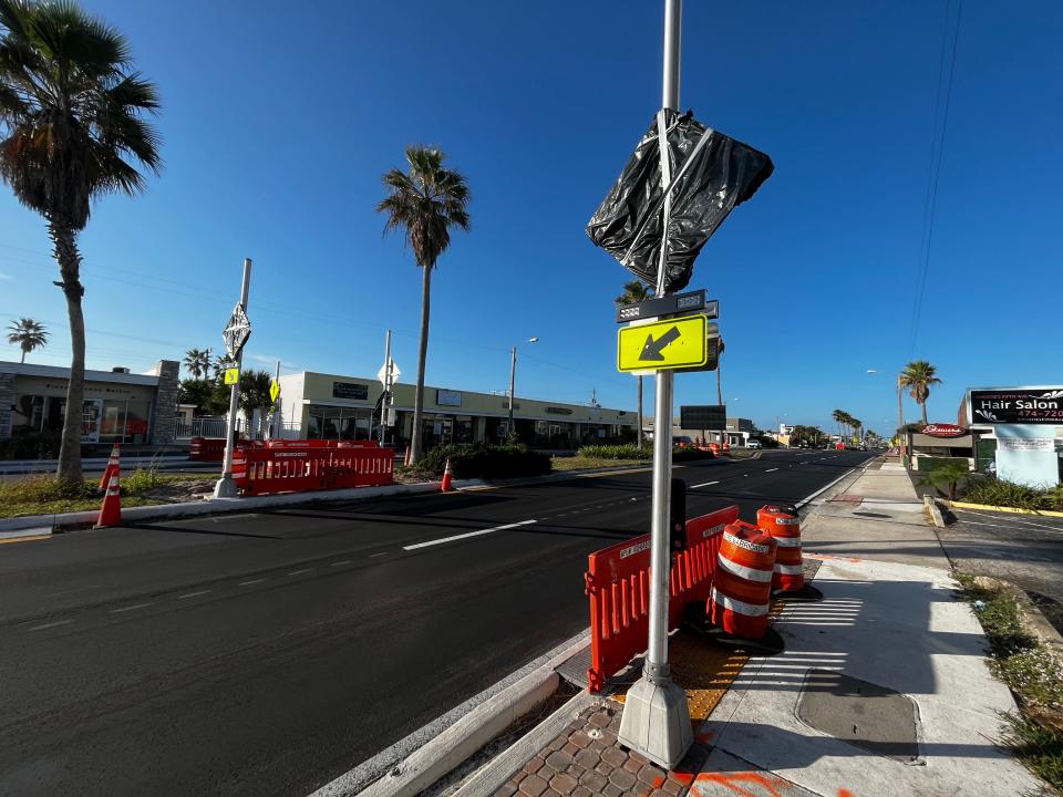 A raised crosswalk at this location in Fifth Avenue on Indialantic was removed within a week after it was installed.