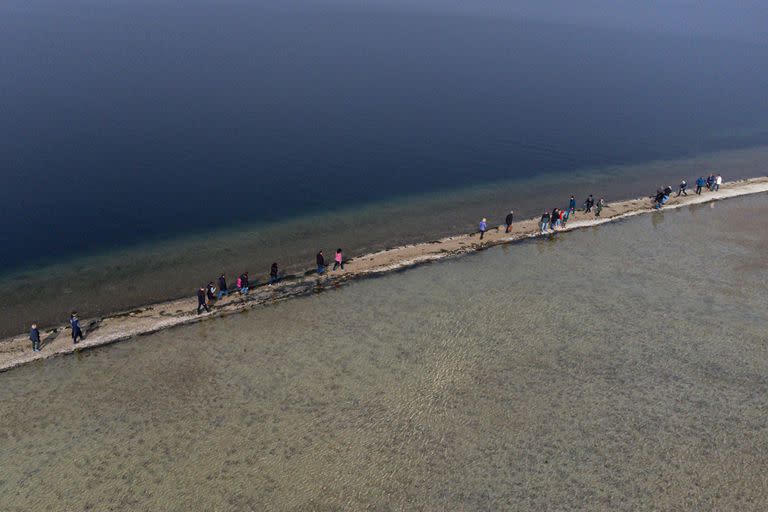 Italia; mundo; Sequía; Agua; San Biagio; Manerba del Garda, lago Garda