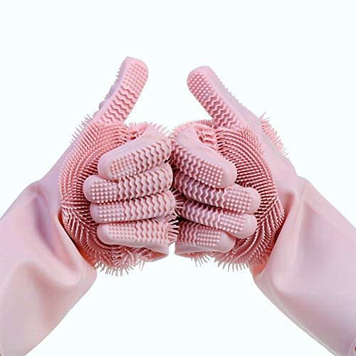 Magic Silicone Dishwashing Scrub Gloves (Photo: Amazon)