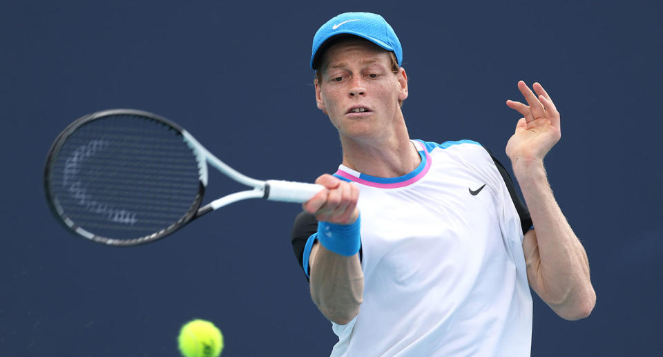Pictured here is Jannik Sinner at the Miami Open.