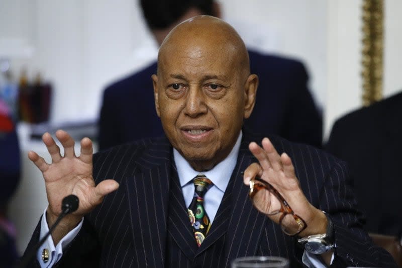 Rep. Alcee Hastings, D-Fla., speaks during a House Rules Committee hearing on the impeachment against President Donald Trump on Capitol Hill in Washington. (AP Photo/Patrick Semansky, File)