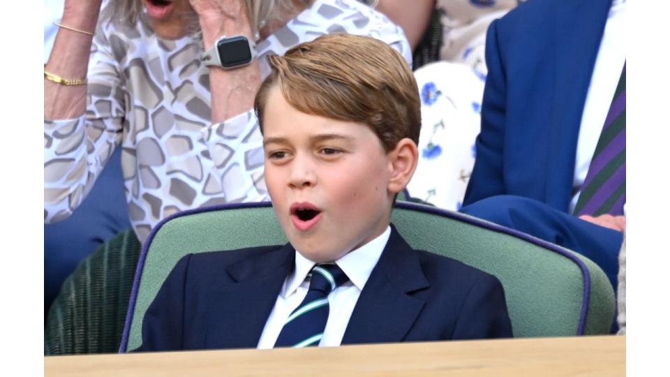 Prince George reacts at Wimbledon 2022