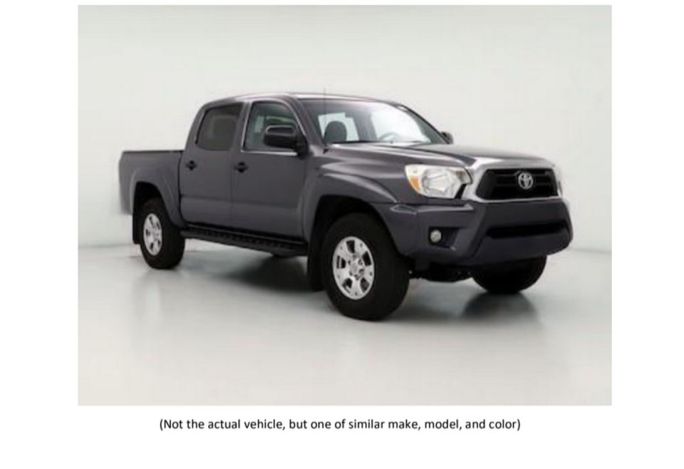 A truck similar in color, make and model of this Toyota Tacoma was used in the hit and run of a Lucedale man Sunday night.