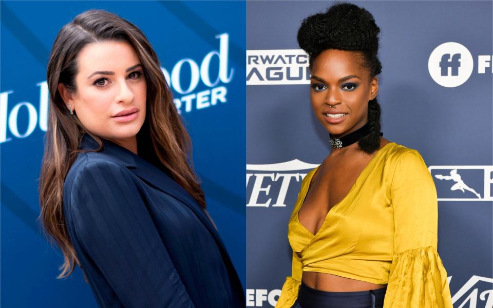 Former "Glee" castmate Samantha Ware, right, accused Lea Michele, left, of making "traumatic microaggressions" during their time together on set.