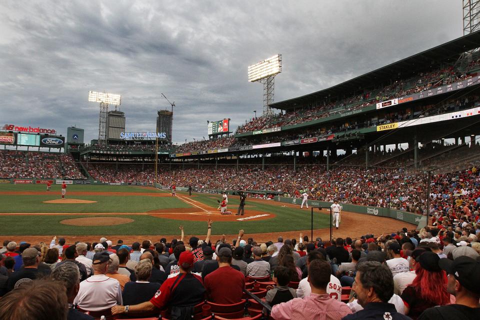 The Red Sox face off against Los Angeles at Fenway Park in 2018.