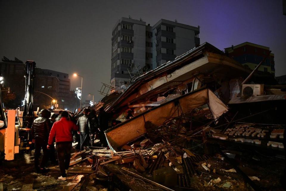 Strong earthquake levelled hundreds of buildings in Turkey (Anadolu Agency via Getty Images)