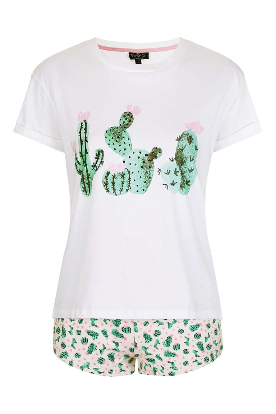 Topshop Petite Cacti Pyjama Set