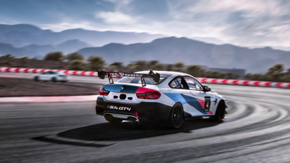 The BMW M4 GT4 at the Thermal Club private racetrack in Thermal, Calif. - Credit: Photo: Courtesy of BMW Performance Driving School.