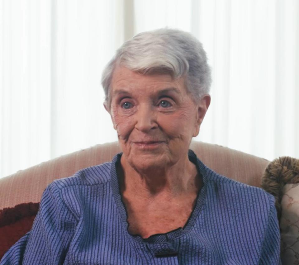 A snapshot of Jeanette Cram taken from a video made recently at her Hilton Head Island home to tell the story of the “Treat the Troops” nonprofit she started.