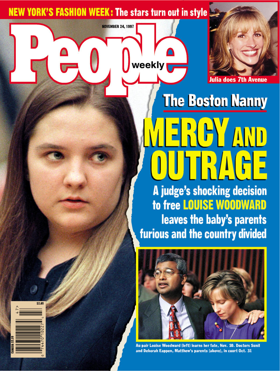 <p>On February 9, 1997, 8-month-old Matthew Eappen fell into a coma and died of a fractured skull in his home in Newton, Massachusetts. Authorities arrested Louise Woodward, a 19-year-old British au pair, and charged her with the boy's death. After a highly-publicized trial, a jury convicted Woodward of second-degree murder. She was sentenced to 15 years to life in prison. Ten days after the verdict, the judge reduced her charge to involuntary manslaughter and her sentence was reduced to the time she had already served, 279 days. Matthew's parents denounced the verdict and filed a civil lawsuit to prevent Woodward from profiting from the crime. She returned to the U.K. and resumed a quiet life.</p>