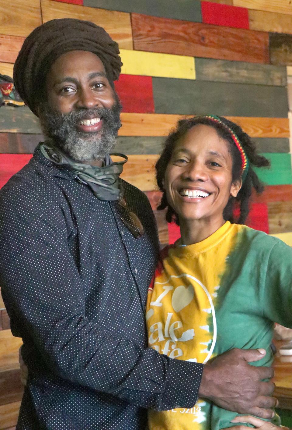 Omar and Camille Brown owners of Kale Cafe Juice Bar & Vegan Cuisine, Nov. 18, 2020.