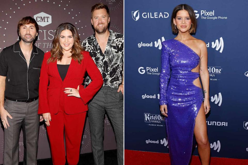 <p>Jason Kempin/Getty; Taylor Hill/WireImage</p> Lady A; Maren Morris