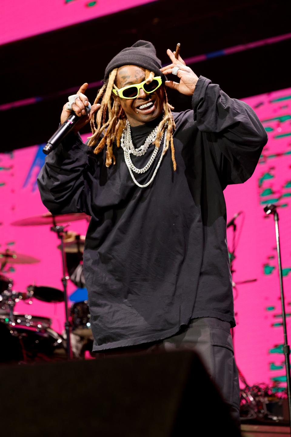 December 4, 2023: Lil Wayne performs onstage during iHeartRadio 103.5 KISS FM's Jingle Ball 2023 in Chicago, Illinois.