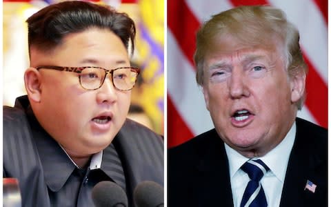 Kim Jong-un and Donald Trump are due to meet on 12 June in Singapore - Credit: Reuters/KCNA