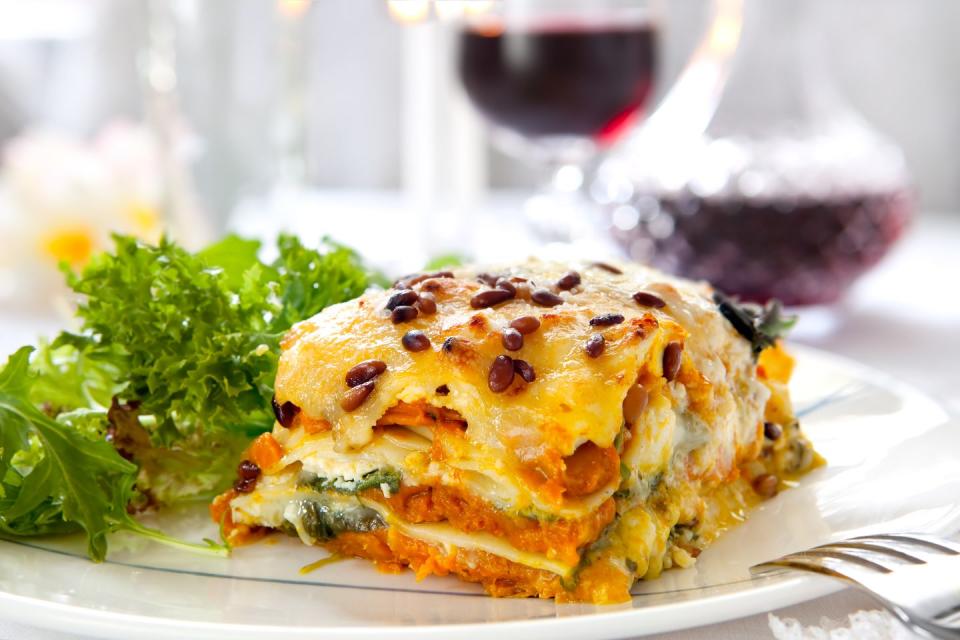 Healthier swap: vegetarian lasagna