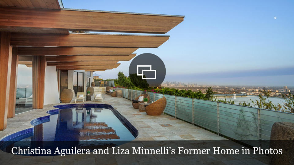 christina aguilera liza minnelli los angeles home