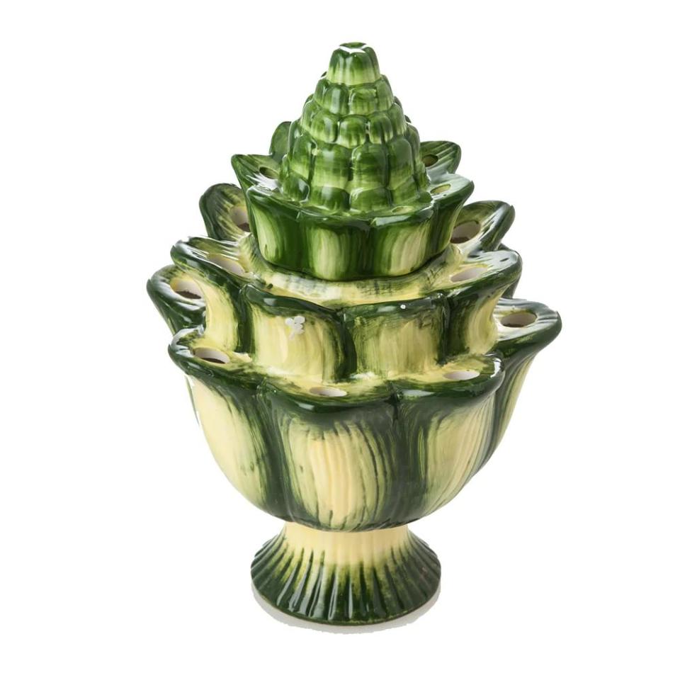 <p><a href="https://www.sevencolonial.com/shop/home-decor/vases/tulipiere/large-green-artichoke-tulipiere-by-abigails/" rel="nofollow noopener" target="_blank" data-ylk="slk:Shop Now;elm:context_link;itc:0;sec:content-canvas" class="link ">Shop Now</a></p><p>Large Green Artichoke Tulipiere by Abigails</p><p>sevencolonial.com</p><p>$84.00</p>