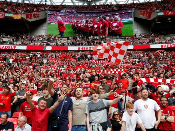 Liverpool fans booed the national anthem at Wembley (Action Images via Reuters)